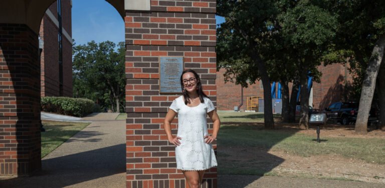Kennedy Connor Criminal Justice Student at Lineberry Memorial Clock Tower