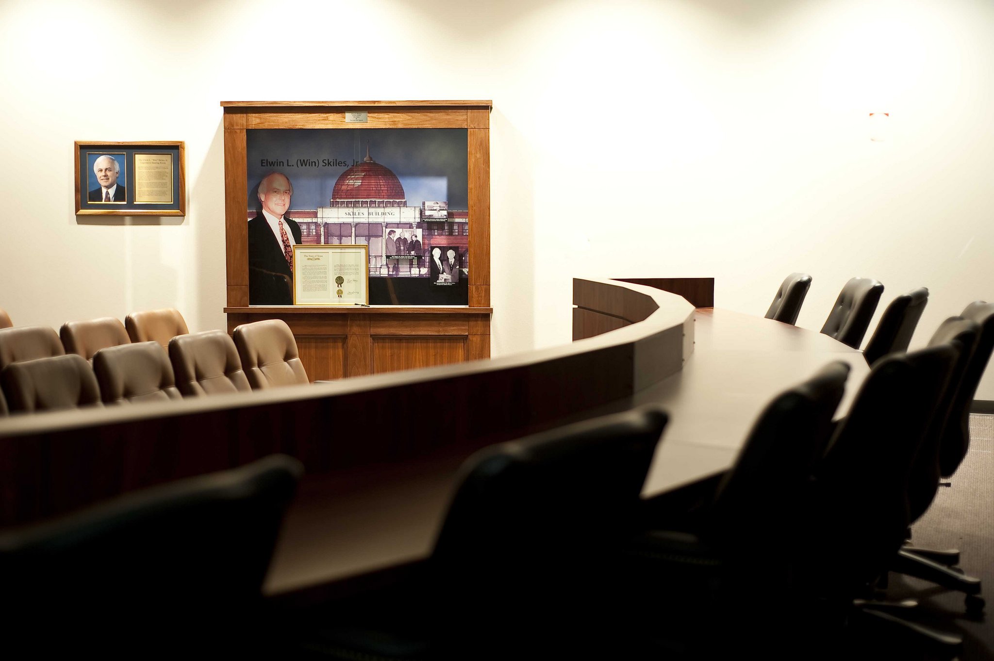 Elwin L. Skilles, Jr portrait in HSU conference center