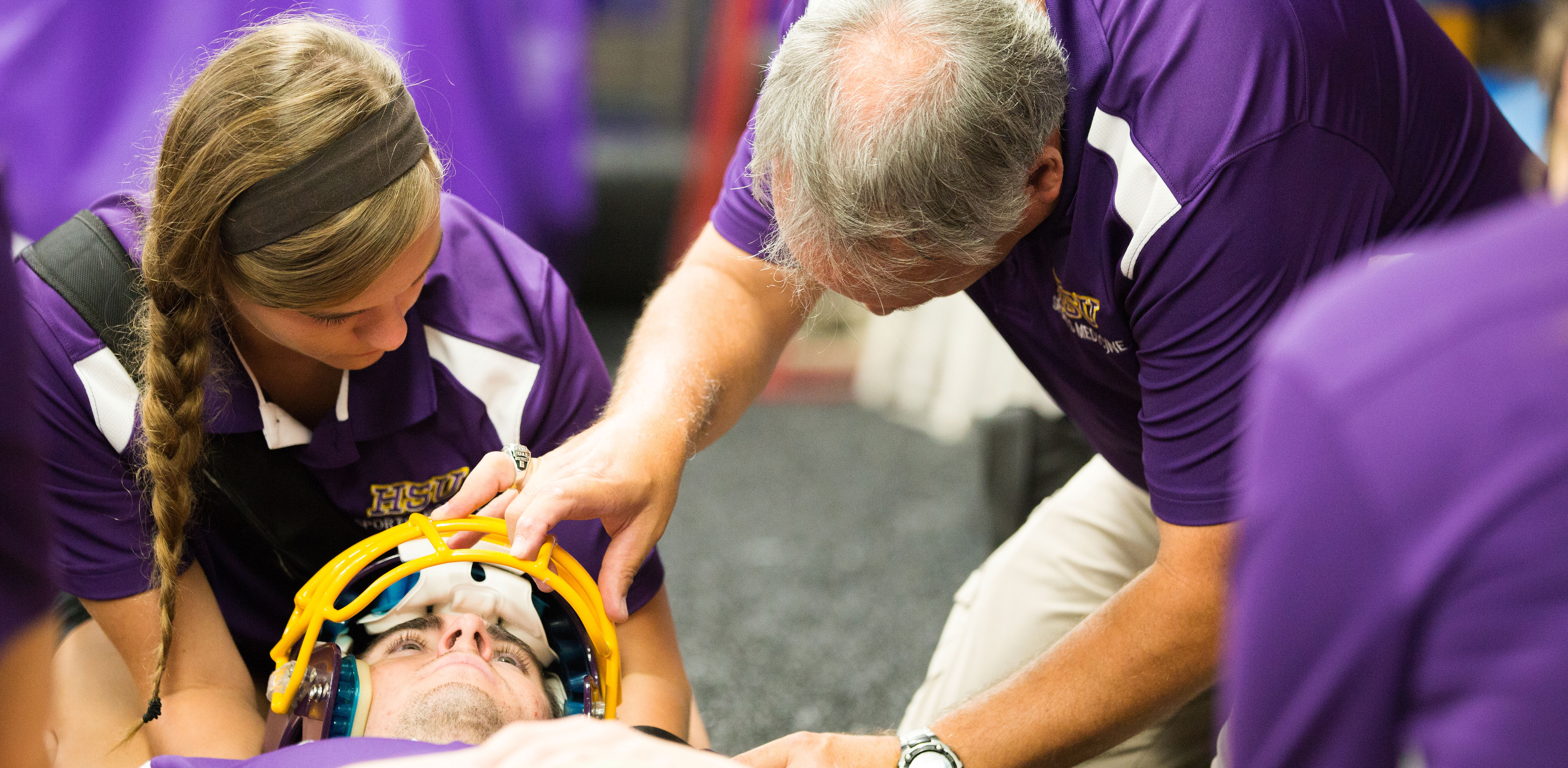 Professor teaching in Athletic Training class