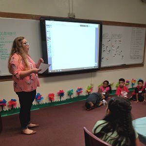 Human Services student teaching classroom of children