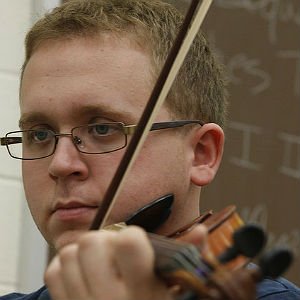 HSU Music Major student playing violin