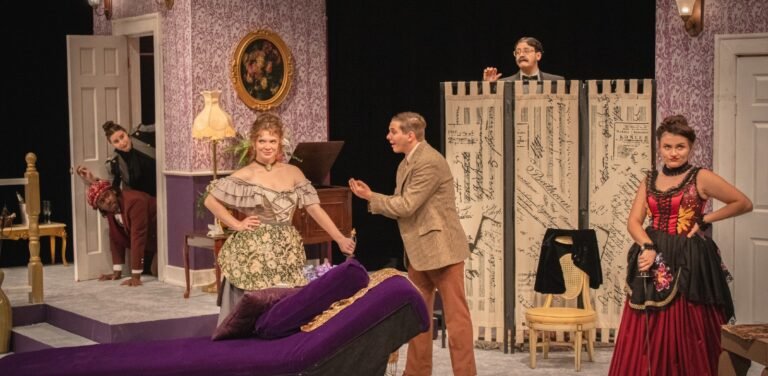 Theatre students act in The Divine Kerfuffle.