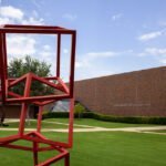 Frost Center for the Visual Arts sculpture and entrance