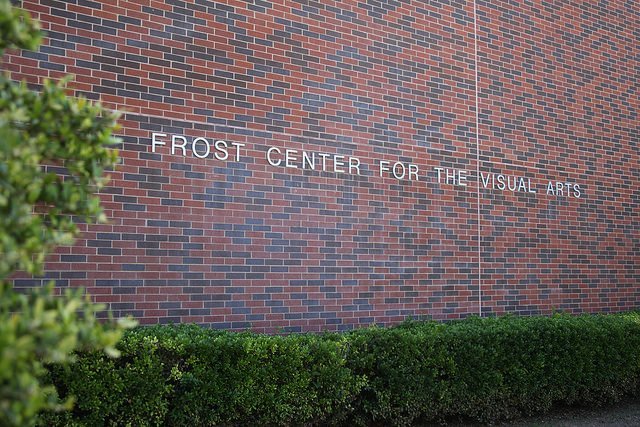 Frost Center for the Visual Arts sign outside the building