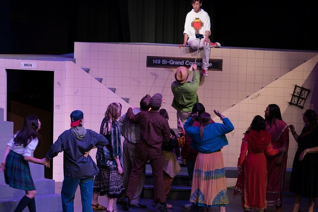 HSU theater students performing on stage
