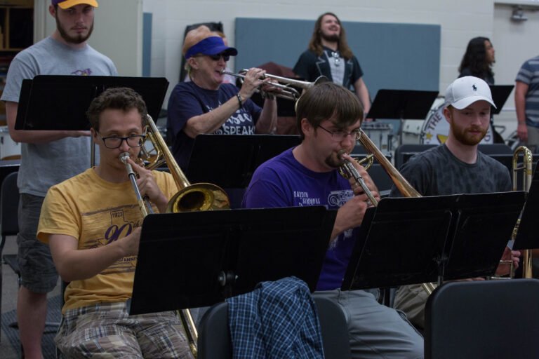 Photo of some HSU band members.