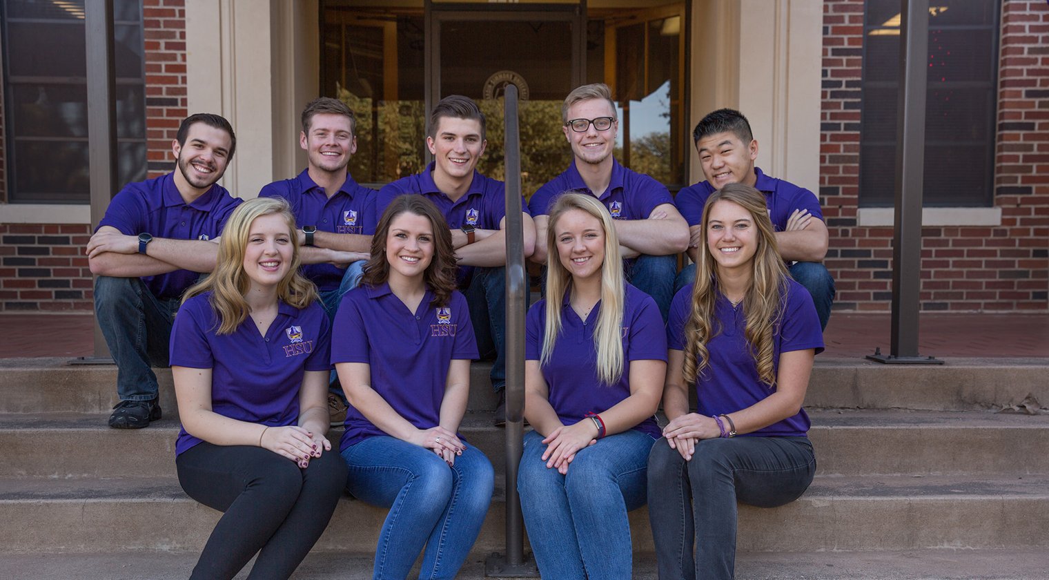 Group photo of HSU Admissions Student Workers