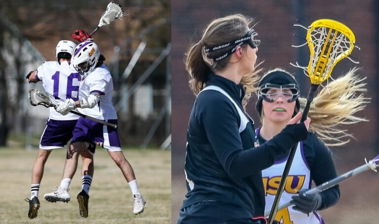 HSU Lacrosse team playing their game