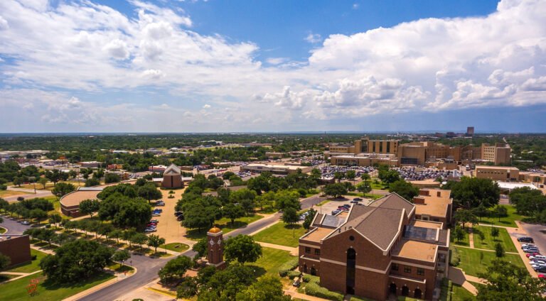 aerial view of the city of Abilene, Texas