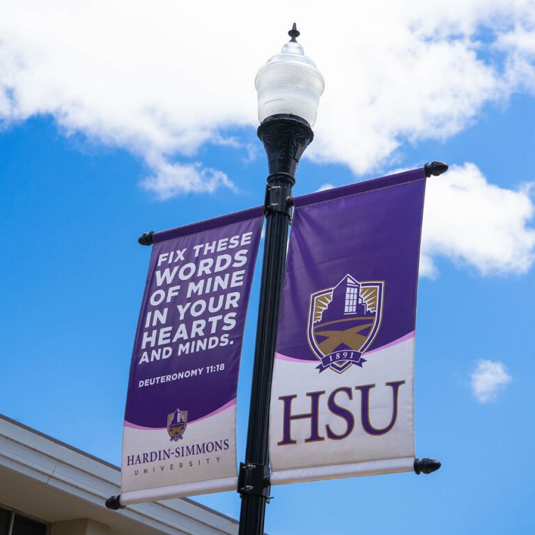 Photo of HSU flyer on a Street Light.