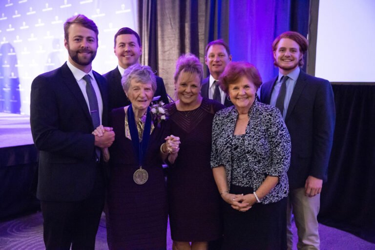 Virginia Connally and her family at the Simmons Dinner.