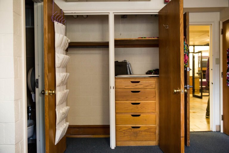 HSU  Anderson Hall dorm room closet
