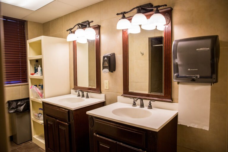 Ferguson Hall dorm room bathroom