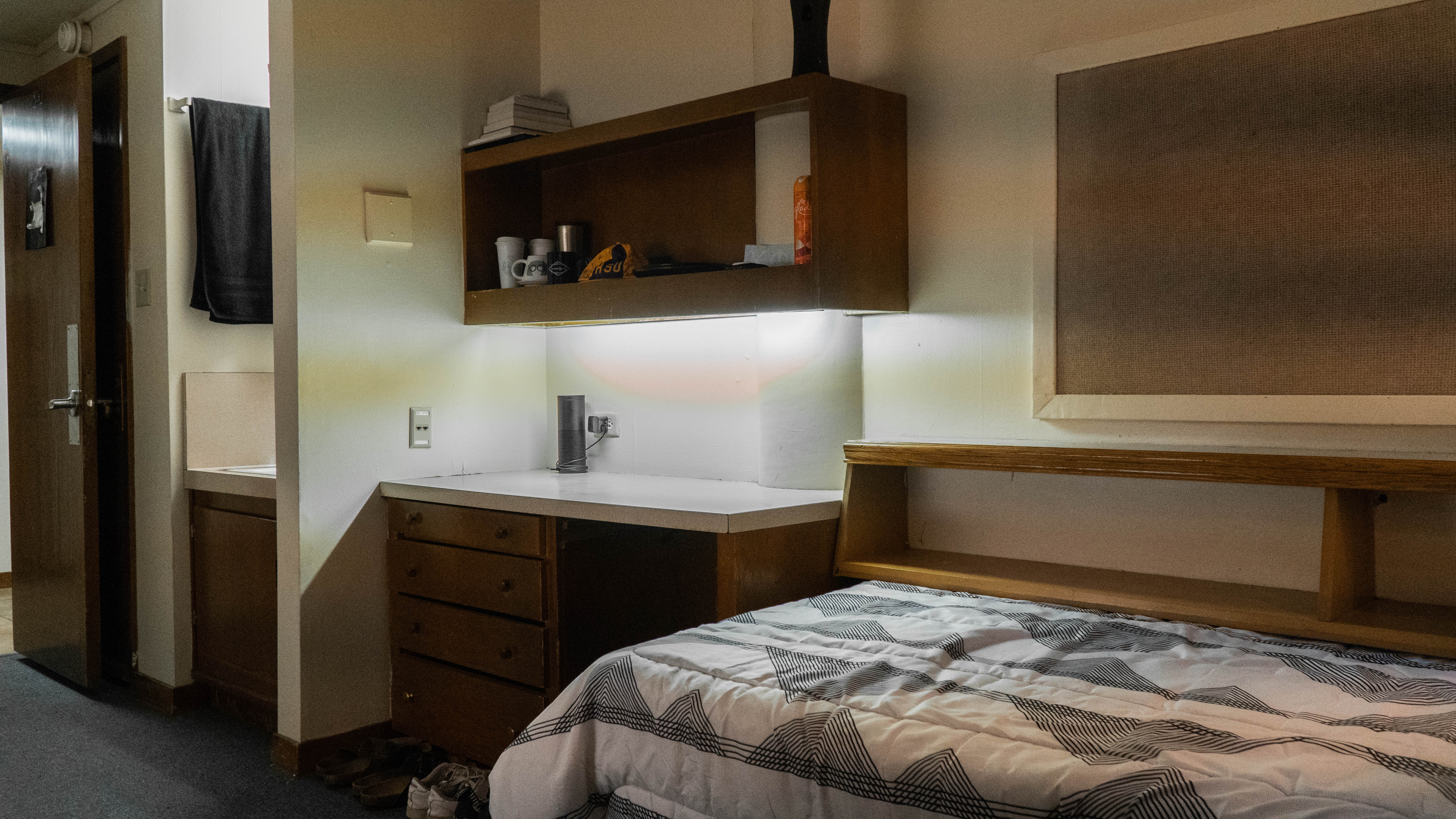Nix Hall men's dorm room