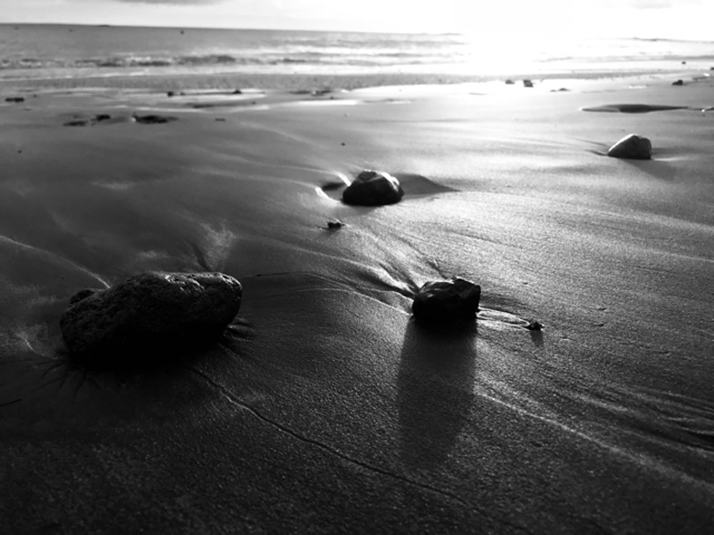 Student photo of a beach for art show.