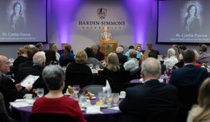 HSU President Eric Bruntmyer addresses the audience.