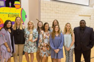 Social Work students attend the 2018 Social Work Awards Banquet.