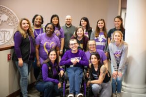 Some of HSU's Social Work students pose for a group photo.