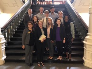 HSU students took a moment to visit with Senator Dawn Buckingham.