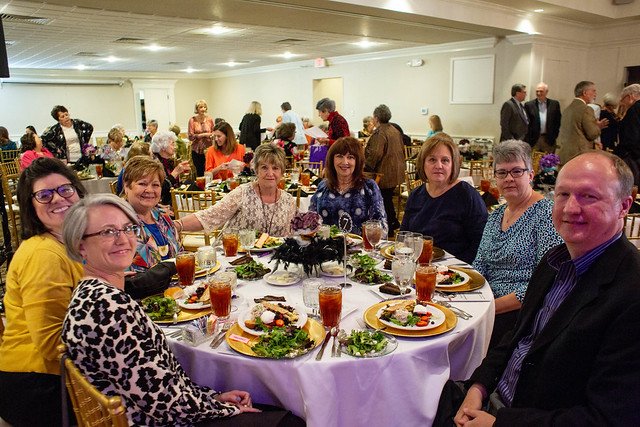 A table of attendees at the 2019 Round Table luncheon.