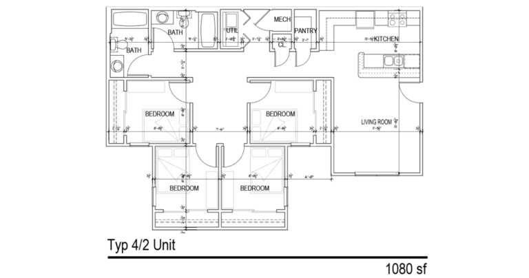 UP apartments 4Bed-2Bath