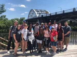 Civil Rights Travel Course visits the Edmunds Pettus Bridge in Selma, Alabama