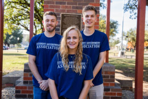 Bygel poses with fellow members of the Student Government Association.