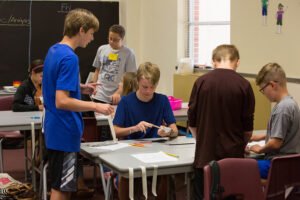 Middle school students in the Threshold Program use their creativity to solve complex problems.