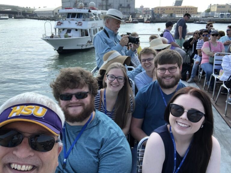 Bill Harden with the HSU Choir in Italy