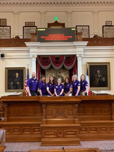 Students in the Organizational Leadership at the State Level visit the Texas House Chamber