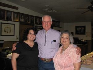 Mandy Cunningham with her parents, Jack and Jeanne Meeker