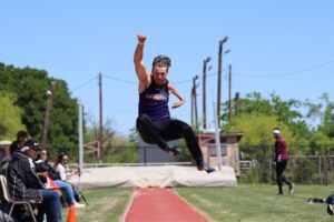 Tanner Wright placed second in the long jump with a school record 23 feet 2 ½ inches at American Southwest Conference Track and Field Championship.