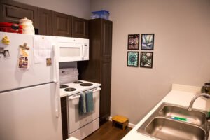 HSU dorm kitchen