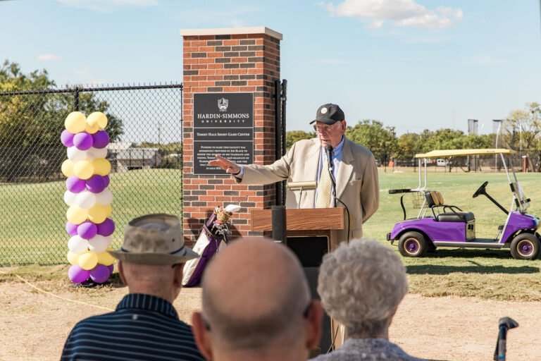 Dr. Joe Black speaking at the dedication