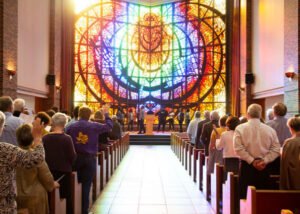 HSU’s gospel choir, Selah, performs at the HSU Family Worship Service on Sunday, Oct. 20.