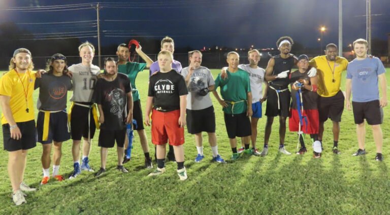 Athletes and partners in the Unified league pose for a team picture.