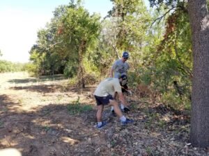 BSM Students cleared land for Houses for Healing on October 9. 