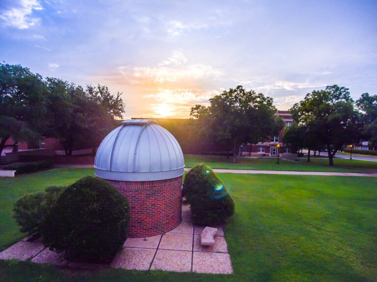HSU's observatory sits in front of the Sid Richardson Science building, which houses several science and mathematics classes.
