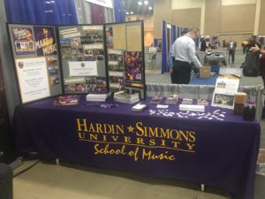The HSU School of Music hosted a booth at TMEA.