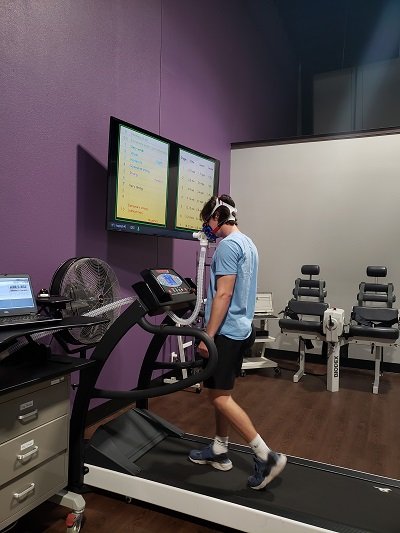 Person on a treadmill