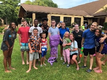 DPT students with families from Joni and Friends.