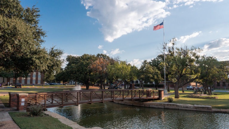 Campus flagpole
