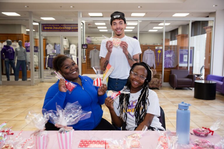 Students participated in a Valentine's Day sweets sale