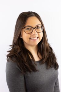 Dr Leila Rubio, MD, smiles.