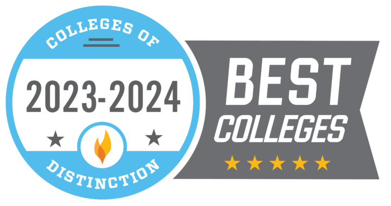 College of Distinction Best Colleges badge
