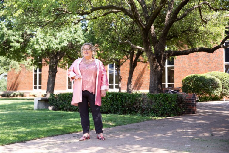 Dr. Sandra Welling standing outside.