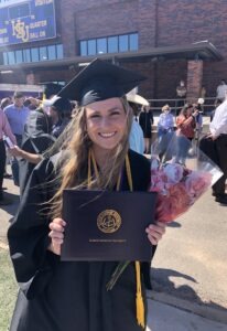 Jamie Tally's graduation from HSU in 2021.