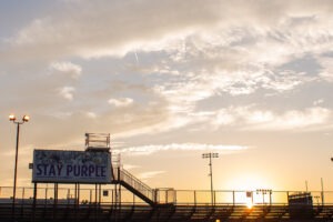 Sunset at shelton stadium.