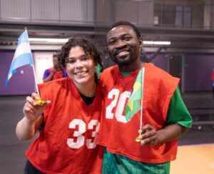 Students pose during a previous ISF Soccer Tournament.