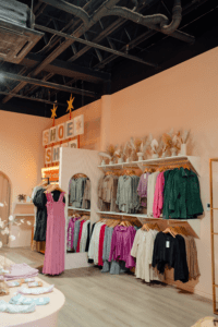 HSU alumna Jia Spangler '23 owns local boutique, Hazel on Pine. Here are clothes on display in her story. 